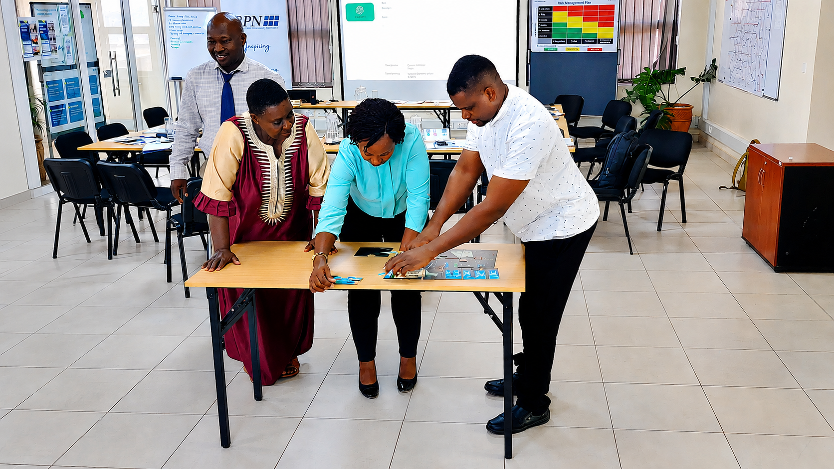 Ugandan audiences enjoying an interactive play performance